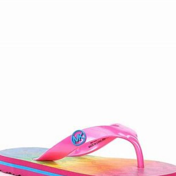 Michael Kors  Size 1 Kids Rainbow Flip Flops - Picture 1 of 4